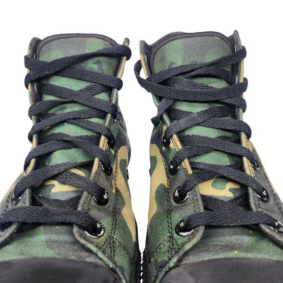 Green Black Camouflage Sneakers Mens 8.5 High Tops Raad No Pain No Gain Workout main image 9